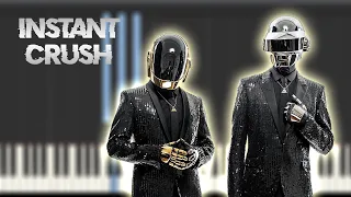 Daft Punk - Instant Crush | Instrumental Piano Tutorial / Partitura / Karaoke / MIDI