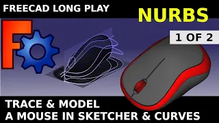 FreeCAD: Part 1 of Model a 3D Mouse from 2D trace Sketcher and Curves Workbench Beginners Tutorial