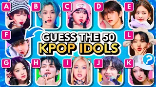 GUESS THE 50 KPOP IDOLS ❗️EASY OR HARD❓| QUIZ KPOP GAMES 2024 | KPOP QUIZ TRIVIA