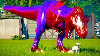 ALL RED SPIDER-MAN Dinosaurs in Jurassic World Battleground Complication - SUPERHERO COMPLICATION
