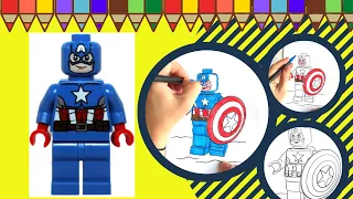 Lego Captain America Coloring Pages