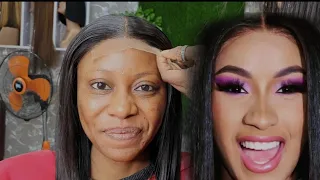 GOT TRANSFORMED INTO CARDI B😱😲 from the BEST MAKEUP ARTIST IN MY CITY | Ali AnnabelleHair