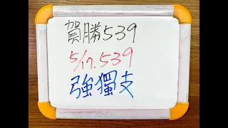 【今彩539】5月17日(二)強獨支【賀勝539】 #539