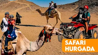 Family Safari in Hurghada, Egypt- Jeep, buggies and quad bikes, ride with the camels Bedouin village