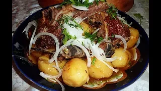 КАРТОШКА С МЯСОМ В КАЗАНЕ!ЖАРЕНАЯ КАРТОШКА С МЯСОМ!