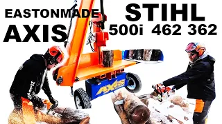 STIHL MS 500i, 462, 362, and EASTONMADE AXIS ALL IN ACTION!