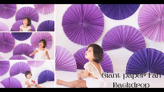 Giant Ombre Paper Fan Backdrop Tutorial