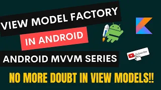viewmodelfactory android example | what is view model factory in android studio | MVVM series