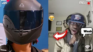 REACTING TO A HANDSOME BOY WEARS HELMET TO AVOID GIRLS, WHAT HAPPENS NEXT IS SHOCKING 🤯😂