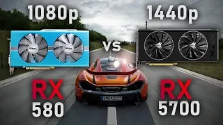 RX 580 1080p vs. RX 5700 1440p | (Test in 12 Games)