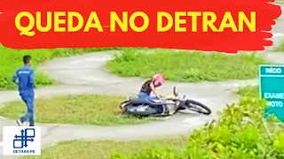 QUEDA DE MOTO NO EXAME DE MOTO DO DETRAN #161