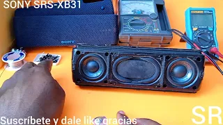 SONY SRS-XB31 no enciende fallas resuelta