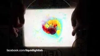 Liquid Light Show Oil and Water Clock Face Technique - 1080 HD