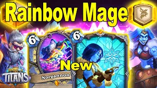 My NEW Strongest Rainbow Mage Deck To Craft & Play At High Ranked Titans Hearthstone