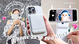  iPhone 15 Pro Max🩶Unboxing Moft Case&Accessories for Content Creators & tiktokers 🇯🇵 Japan vlog