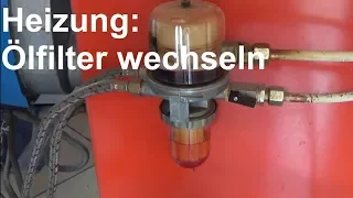 Heizung Ölfilter wechseln Filter von Heizung ersetzen