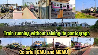 beautiful EMU and MEMU trains|Back to back actions|colorful trains of India|Indian Railways