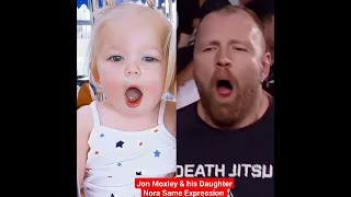 Jon Moxley & his Daughter Nora Same Expression#jonmoxley#viral#trendingshort#shortfeed#aew