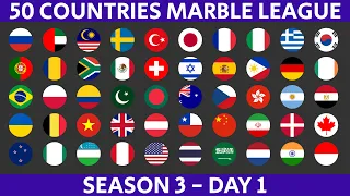 50 Countries Marble Race League Season 3 Day 1 Marble Race in Algodoo