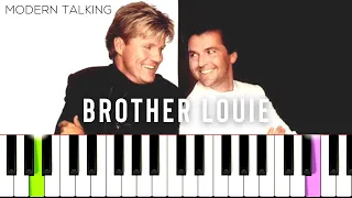 Modern Talking - Brother Louie  EASY Piano Tutorial