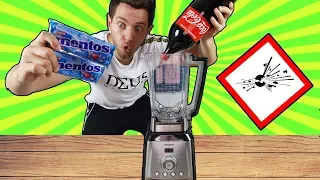 Experiment - WAS PASSIERT mit MENTOS und COCA COLA zusammen gemischt im MIXER?