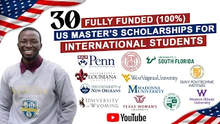 30 FULLY FUNDED (100%) US MASTER'S SCHOLARSHIPS FOR INTERNATIONAL STUDENTS