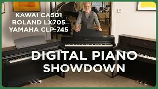 Digital Piano Showdown: Yamaha CLP745 vs Kawai CA501 vs Roland LX705