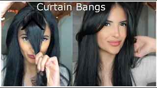 How to Cut and Style Curtain Bangs TIKTOK   🤯 ♥️