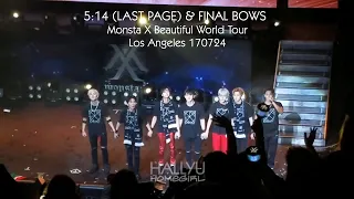 5:14 (Last Page) and Final Bows - Monsta X Beautiful World Tour LA 170724