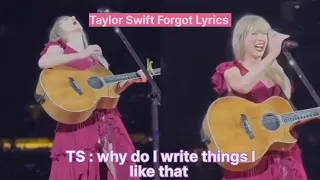 Taylor Swift FORGOT lyrics in Eras Tour || Death By A Thousand Cuts Performance