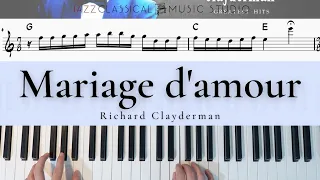 Mariage d'amour - Richard Clayderman | | Piano Tutorial (EASY) | WITH Music Sheet | JCMS