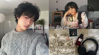 living alone diaries | turning 21, learning french, packing art shop orders, & fear of aging chat