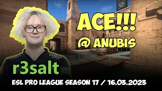 🔥 FORZE r3salt AMAZING ACE vs Spirit (ANUBIS) @ ESL Pro League Season 17 / CSGO POV