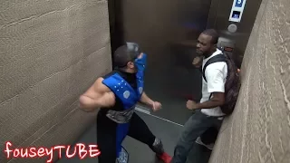 Смертельная битва. Розыгрыш в лифте | Mortal Kombat Elevator Prank