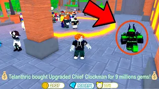 I SOLD CHIEF CLOCKMAN FOR 9M GEMS 💎 | Toilet Tower Defense NEW UPDATE