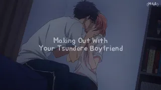 Making Out With Your Tsundere Boyfriend (M4A) (Lots of Kisses) (Cuddling) ASMR RP