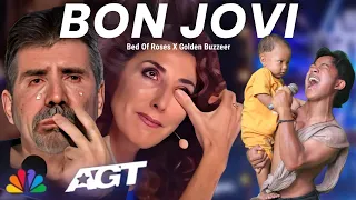 Golden Buzzer The Judges cry hearing Bon Jovi song with a strange baby whose voice was extraordinary