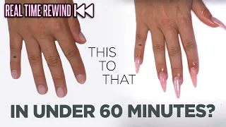 REAL TIME REWIND | Gel Stilettos with a Glitter Press