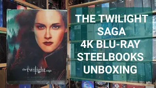 THE TWILIGHT SAGA STEELBOOK COLLECTION 4K ULTRA HD BLU-RAY UNBOXING + MENUS