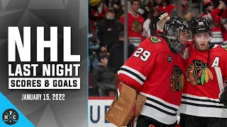 NHL Last Night: All 74 Goals and Scores on January 15, 2022