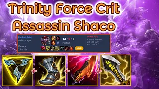Trinity Force Crit Shaco Build - S14 Dia Ranked [League of Legends] Full Gameplay - Infernal Shaco