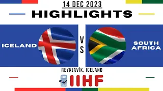 Iceland vs. South Africa || 2023 Men's Olympics Ice Hockey Qualification, Round 2 - Group K, Iceland