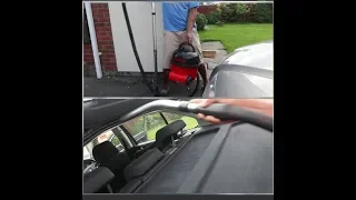 USING HENRY HOOVER TO HOVER  OUR FAMILY CAR FOR THE FIRST TIME