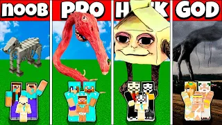 Minecraft Battle: FAMILY ALL TREVOR HENDERSON MONSTERS HOUSE NOOB vs PRO vs HACKER vs GOD Animation