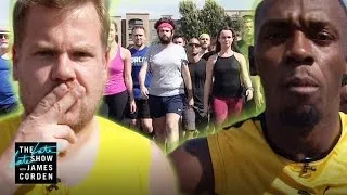 100m Race: Usain Bolt vs James Corden & Owen Wilson