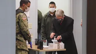 Governor Mike DeWine visits  warehouse site as State prepares for vaccine distribution