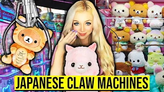 $50 JAPAN CRANE GAME CHALLENGE AT ROUND 1!! (*WINNING ARCADE CLAW MACHINES*)