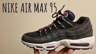 WATCH BEFORE YOU BUY!! Nike Air Max 95 Anthracite Team Red Unboxing and On Foot Review