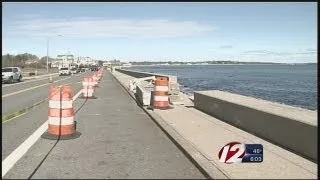 Narragansett Ocean Rd. seawall construction