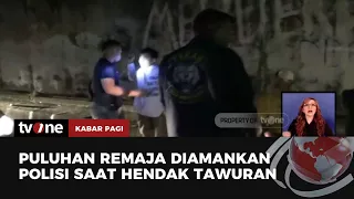 Polisi Bubarkan Aksi Tawuran Puluhan Remaja di Lampung | Kabar Pagi tvOne